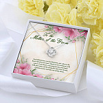 To The Mother Of The Groom You Held Him First Love Knot Pendant Necklace - Mother In Law Necklace To The Mother Of The Groom You Held Him First Love Knot Pendant Necklace - Mother In Law Necklace