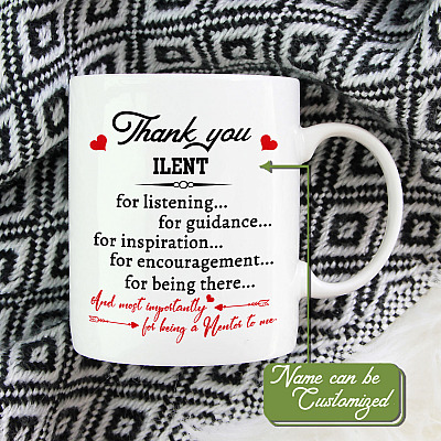 Alternative view of Personalized Thank You for Being a Mentor Ceramic Coffee Mug - Beer Stein - Water Bottle - Color Changing Mug