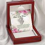 To The Mother Of The Groom You Held Him First Double Hearts Pendant Necklace - Mother In Law Necklace