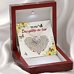 To My Daughter In Law We Both Love The Same Man Love Knot Necklace - Wedding Gifts From Mother In Law