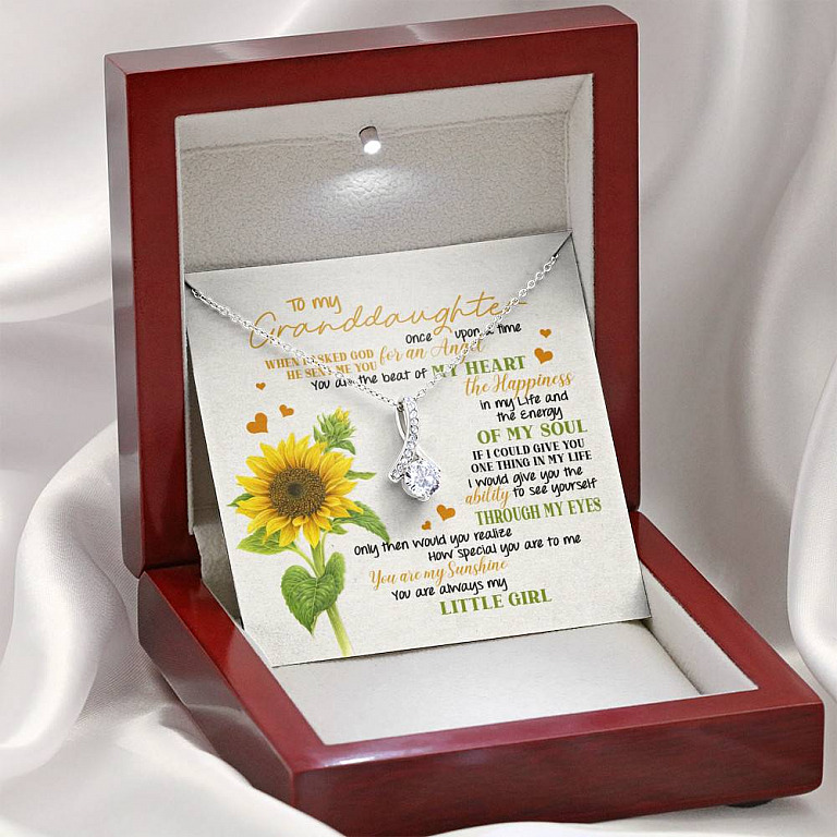 To My Granddaughter You Are The Best Of My Heart Alluring Beauty Pendant Necklace - Granddaughter Gifts