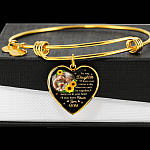 Personalized Photo To My Daughter I Will Stay In Your Heart Forever Heart Pendant Necklace - Custom Photo Gift For Daughter