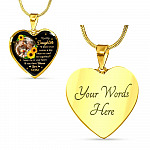 Personalized Photo To My Daughter I Will Stay In Your Heart Forever Heart Pendant Necklace - Custom Photo Gift For Daughter