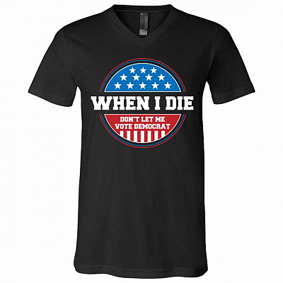 die tee, Black, V-Neck T-Shirt
