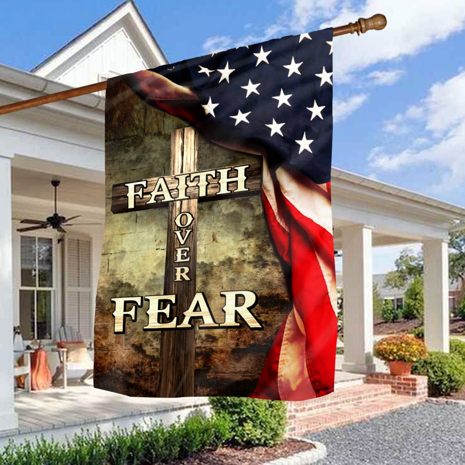 6. Faith Over Fear_A(4) House Flag Mockup 3
