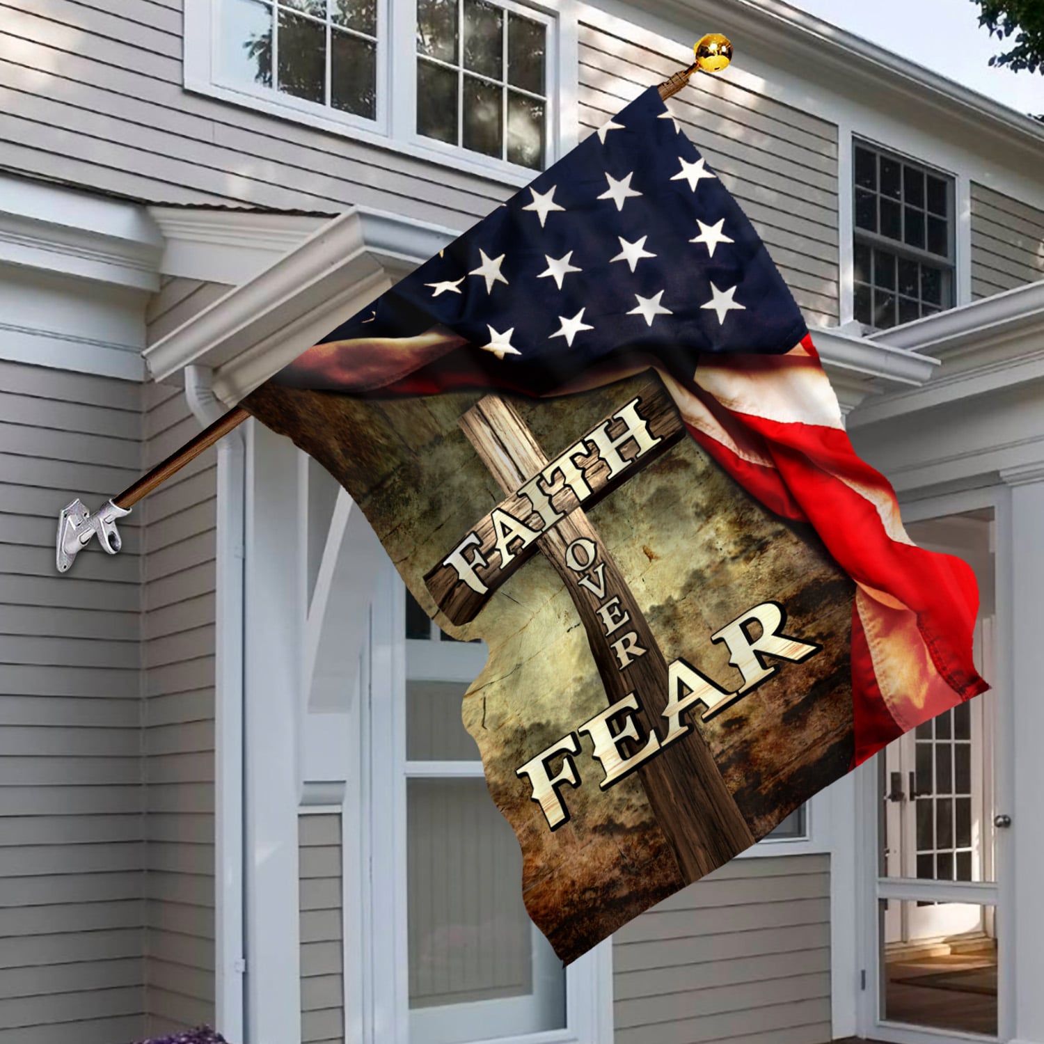 6. Faith Over Fear_A(4) House Flag Mockup 6