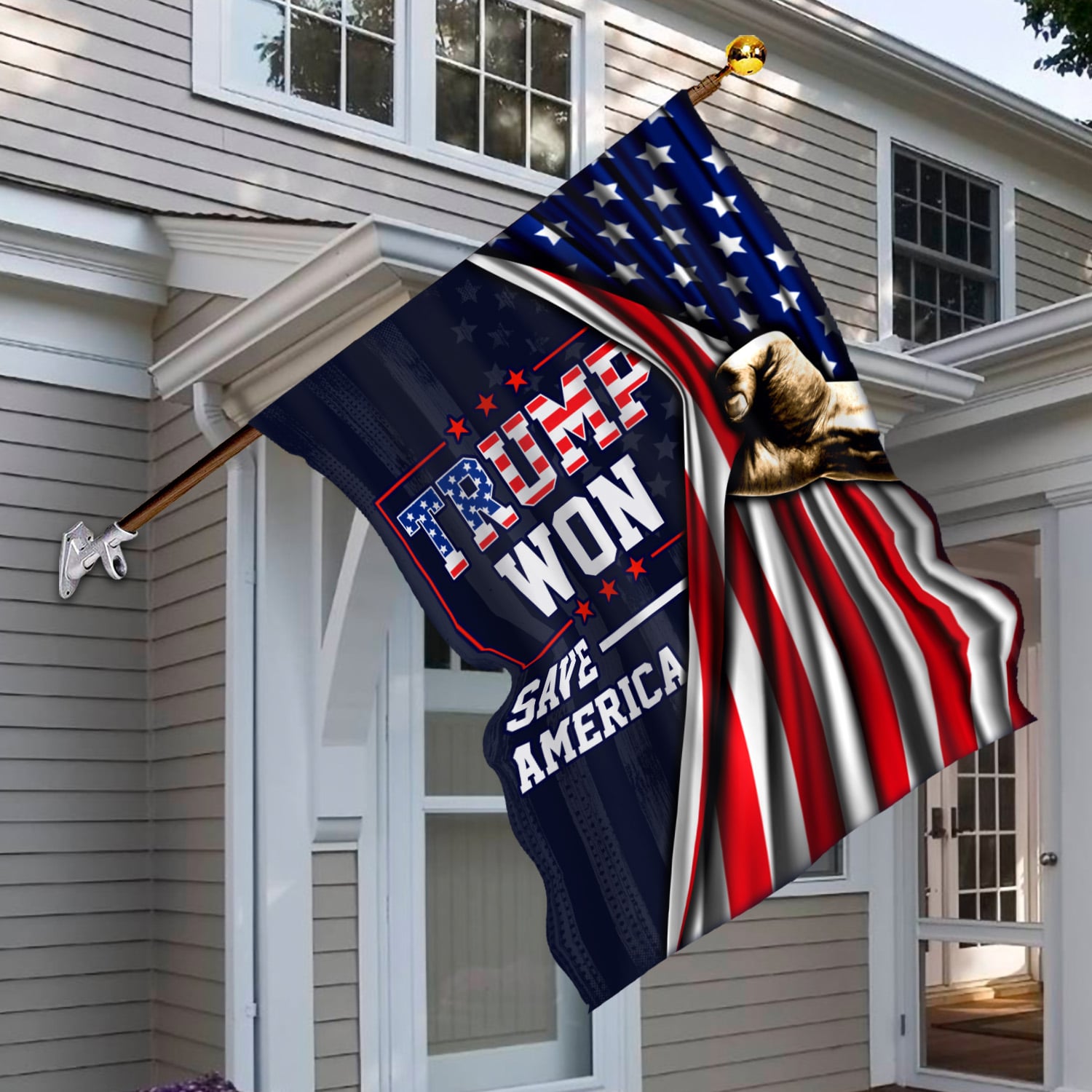8. Trump Won House Flag Mockup 6
