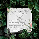 To My Beautiful Mom Now Mother Of The Bride Love Knot Necklace - Mom Wedding Gifts From Daughter To My Beautiful Mom Now Mother Of The Bride Love Knot Necklace - Mom Wedding Gifts From Daughter