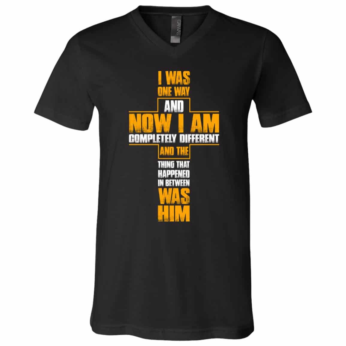 now i am, Black, V-Neck T-Shirt