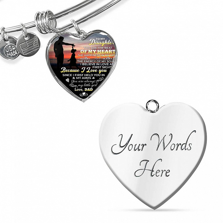 To My Daughter You Are The Beat Of My Heart Heart Pendant Necklace - Necklace Gift For Daughter