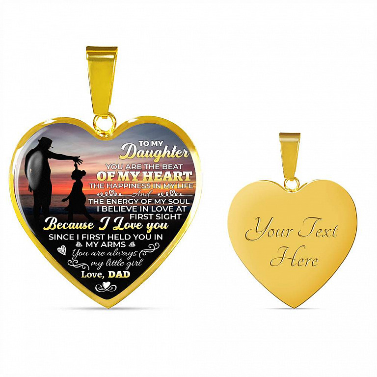 To My Daughter You Are The Beat Of My Heart Heart Pendant Necklace - Necklace Gift For Daughter
