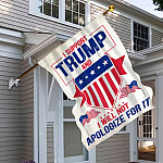 4UT. I Support Trump House Flag Mockup 6