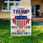 4UT. I Support Trump Garden Flag Mockup 3