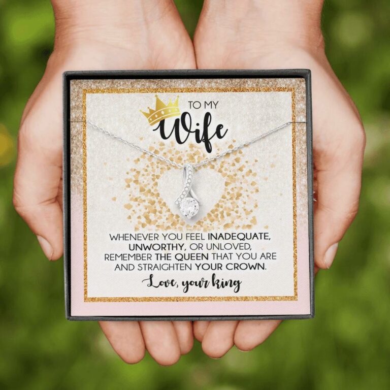 To My Wife Whenever You Feel Inadequate Alluring Beauty Pendant Necklace - Wife Necklace From Husband