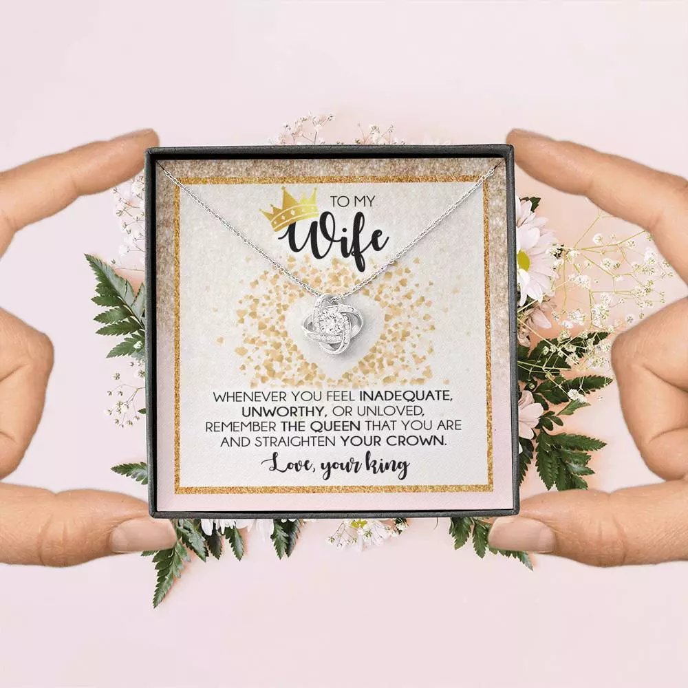 To My Wife Whenever You Feel Inadequate Love Knot Necklace - Wife Necklace From Husband - Anniversary Gifts To My Wife Whenever You Feel Inadequate Love Knot Necklace - Wife Necklace From Husband - Anniversary Gifts