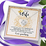 To My Wife Whenever You Feel Inadequate Love Knot Necklace - Wife Necklace From Husband - Anniversary Gifts