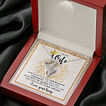 To My Wife Whenever You Feel Inadequate Double Hearts Necklace - Wife Necklace From Husband Anniversary Gifts