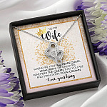 To My Wife Whenever You Feel Inadequate Double Hearts Necklace - Wife Necklace From Husband Anniversary Gifts