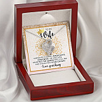To My Wife Whenever You Feel Inadequate Double Hearts Necklace - Wife Necklace From Husband Anniversary Gifts