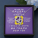 You Are The Rachel To My Monica Double Hearts Necklace - Best Friend Necklace - Soul Sister BFF Bestie Gifts