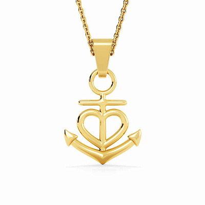 Anchor Necklace (18K Yellow Gold)