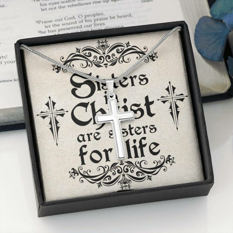 Sisters In Christ Are Sisters For Life Christian Circle Pendant Necklace - Sisters In Christ Gift