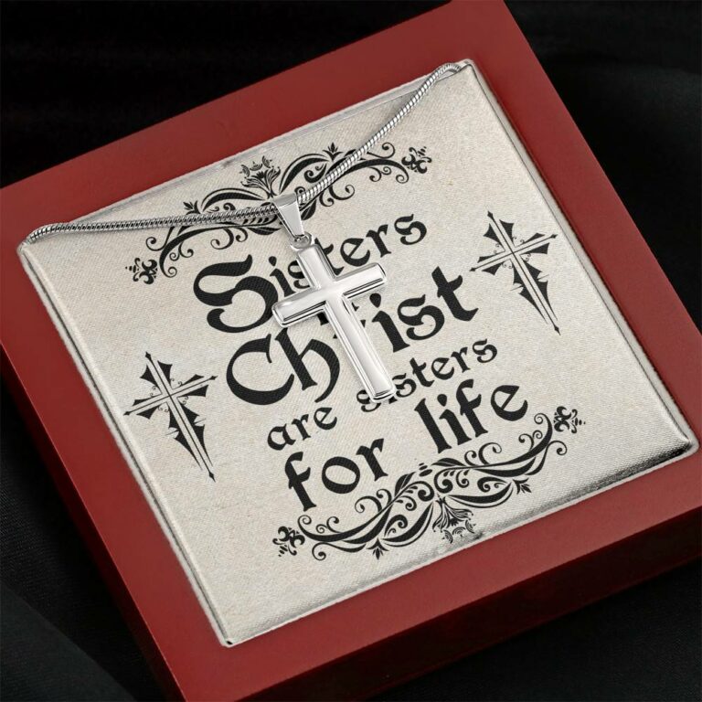 Sisters In Christ Are Sisters For Life Christian Circle Pendant Necklace - Sisters In Christ Gift