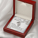 To My Bonus Sister Family Isn't Always Blood It's The People In Your Life Double Heart Necklace