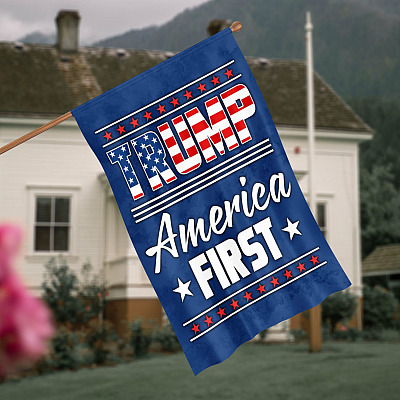 Trump America First 45th President Flag Keep America First Flag Outdoor Decorative Garden Flag - House Flag