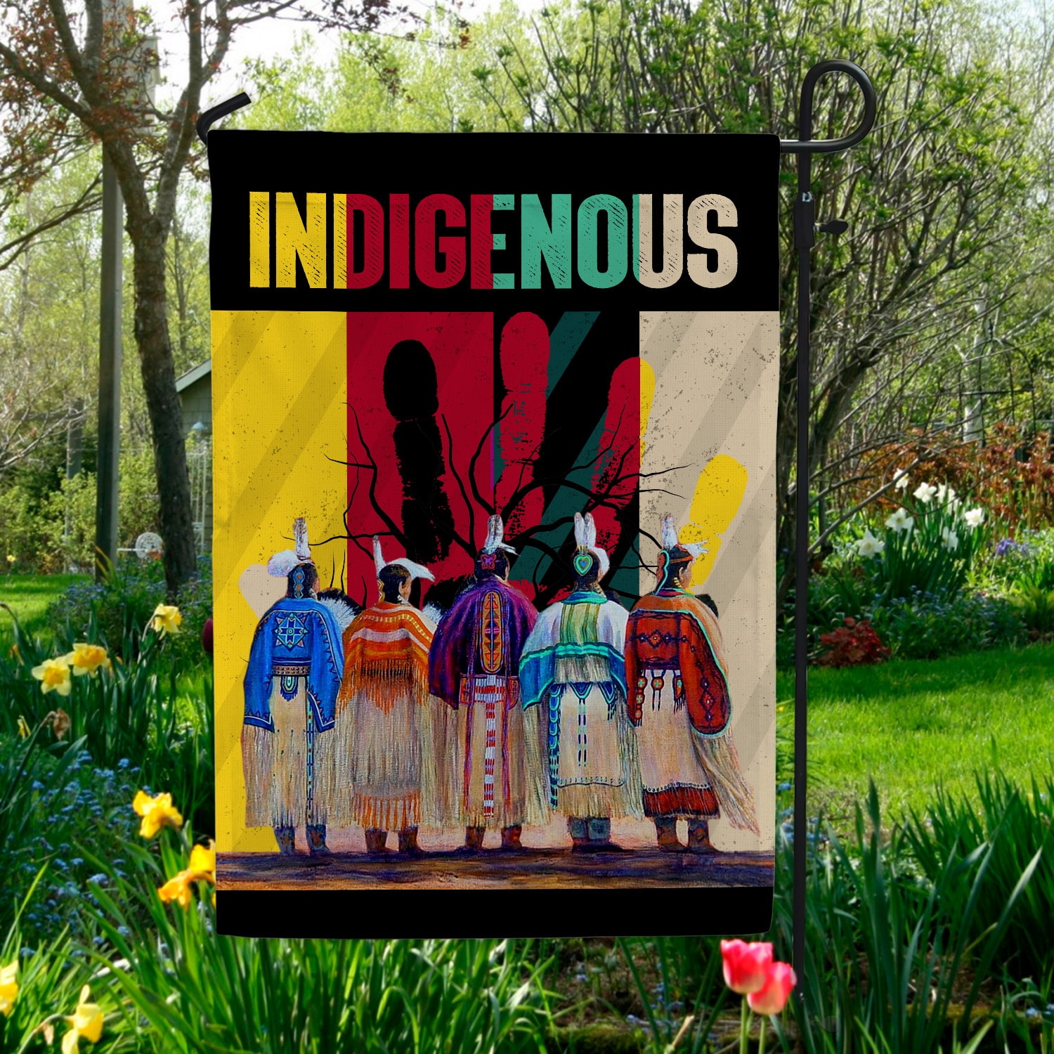 6O. Indigenous (6) Garden Flag Mockup 5