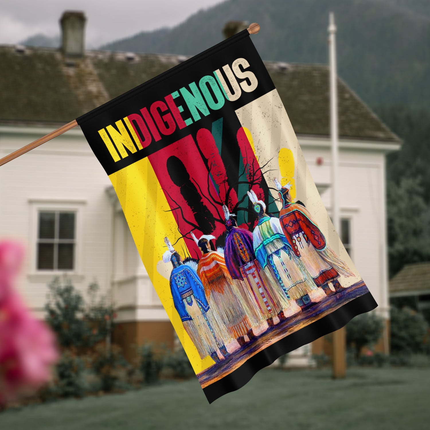 6O. Indigenous (6) House Flag Mockup 4
