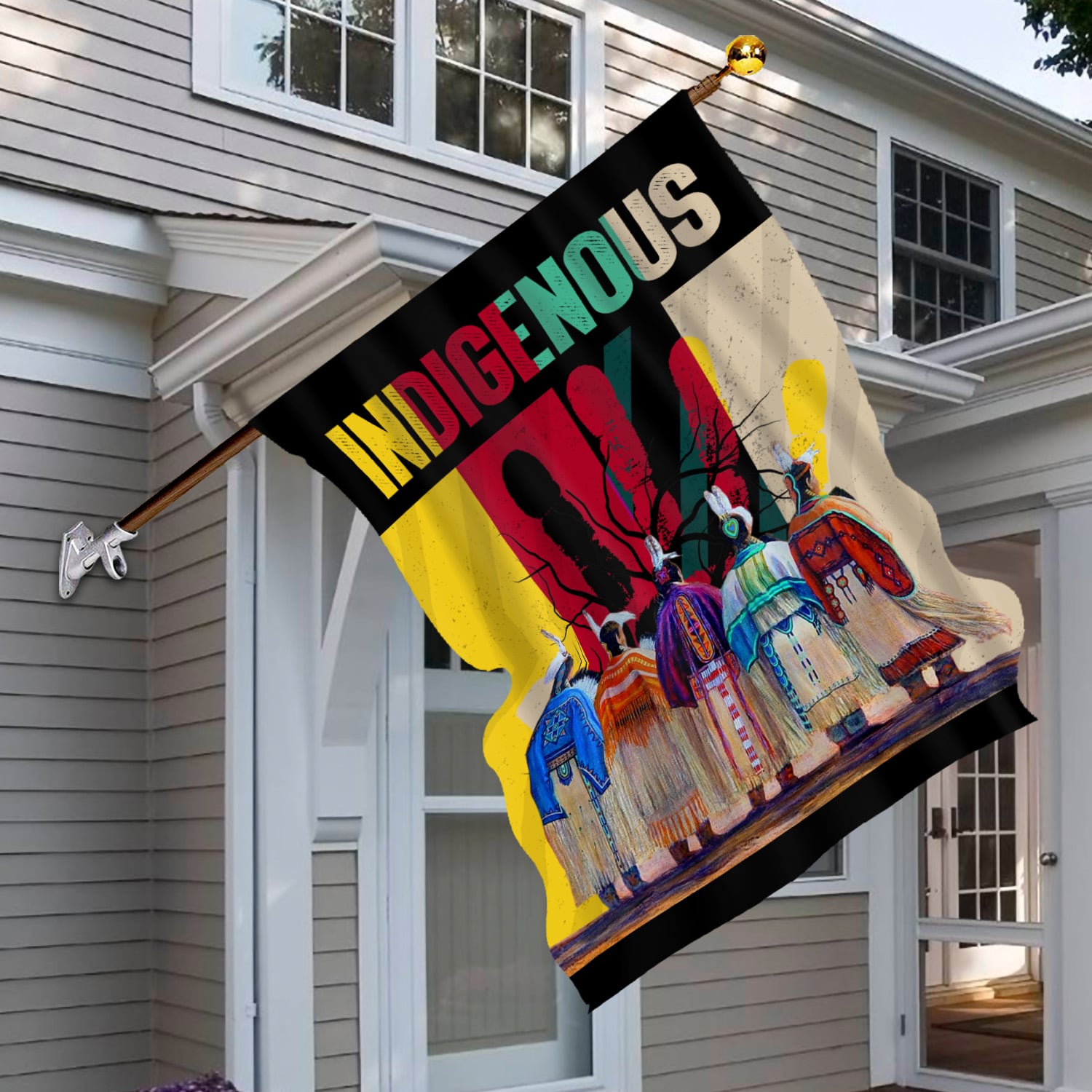 6O. Indigenous (6) House Flag Mockup 6