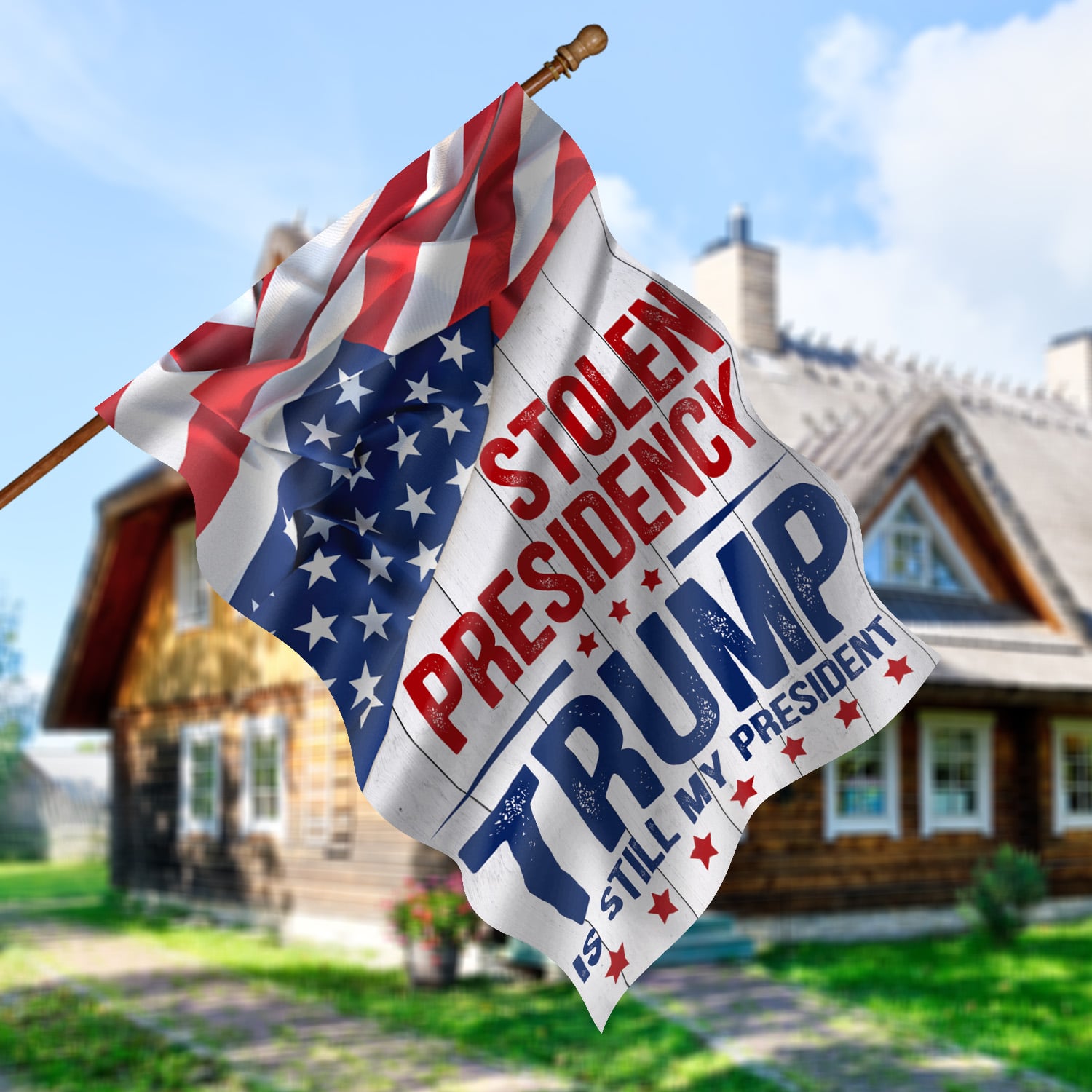 4HP. Stolen Presidency House Flag Mockup 5