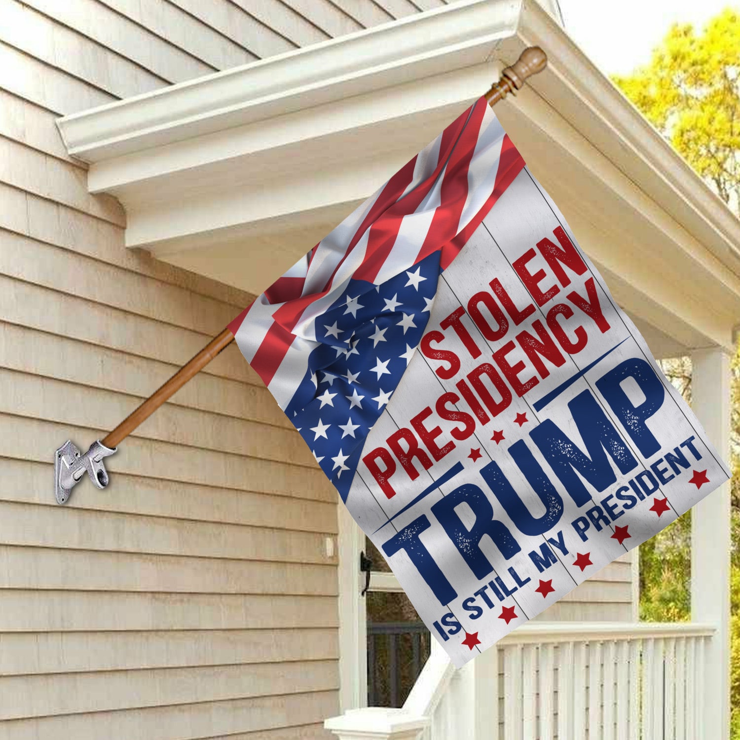 4HP. Stolen Presidency House Flag Mockup 2