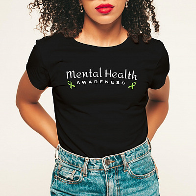 Alternative view of Mental Health Awareness T-Shirt - V-Neck Shirt