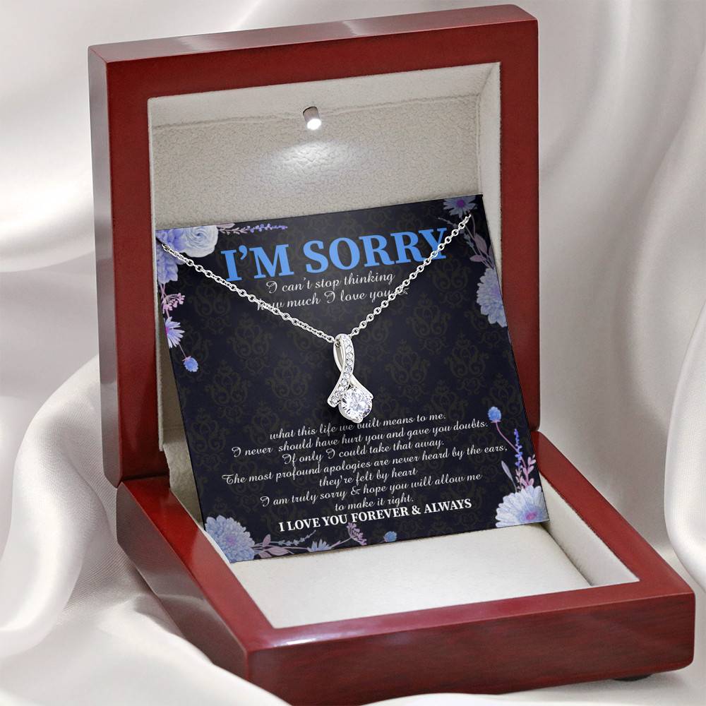 I'm Sorry I Can't Stop Thinking How Much I Love You Alluring Beauty Pendant Necklace - Apology Gifts I'm Sorry I Can't Stop Thinking How Much I Love You Alluring Beauty Pendant Necklace - Apology Gifts
