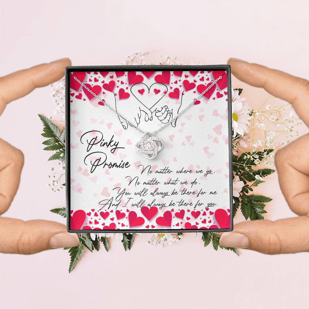 Pinky Promise I Will Always Be There For You Love Knot Necklace - Friendship Distance Gifts Pinky Promise I Will Always Be There For You Love Knot Necklace - Friendship Distance Gifts