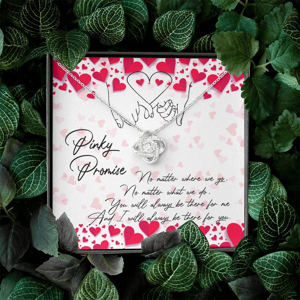 Pinky Promise I Will Always Be There For You Love Knot Necklace - Friendship Distance Gifts Pinky Promise I Will Always Be There For You Love Knot Necklace - Friendship Distance Gifts