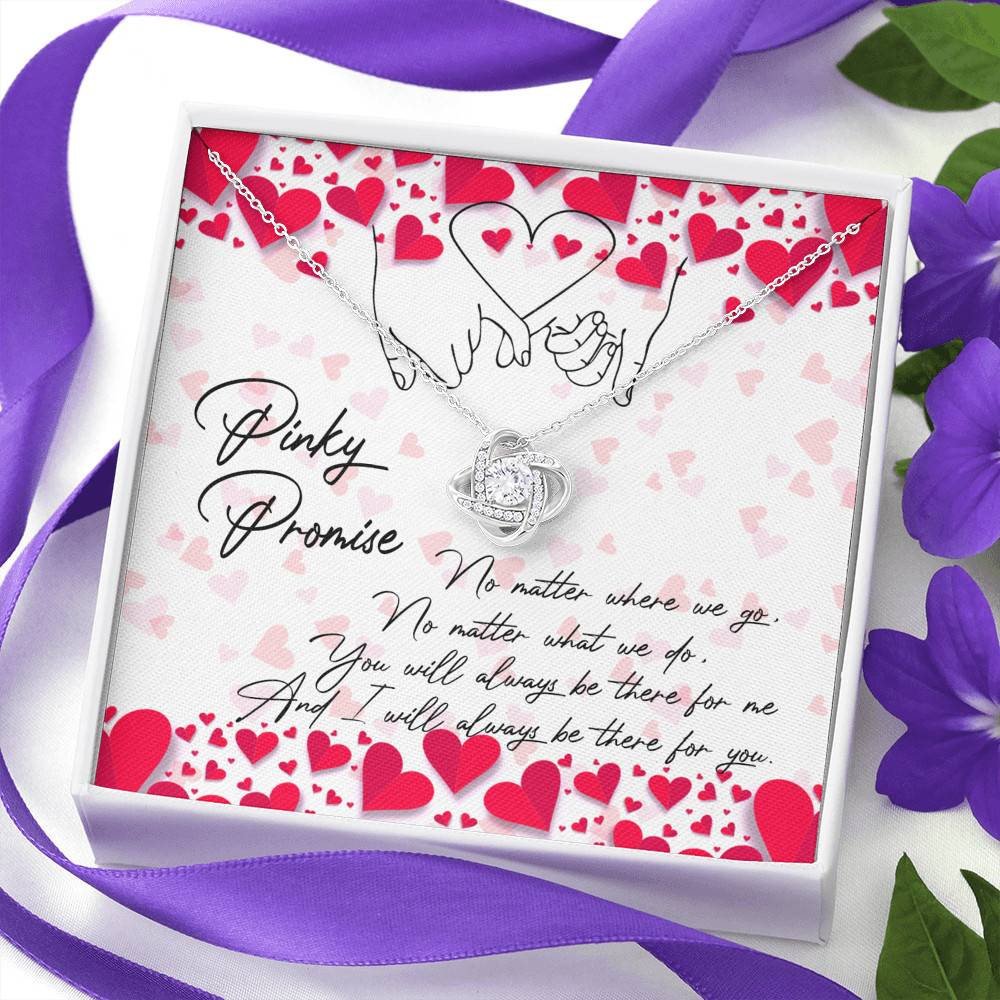 Pinky Promise I Will Always Be There For You Love Knot Necklace - Friendship Distance Gifts Pinky Promise I Will Always Be There For You Love Knot Necklace - Friendship Distance Gifts