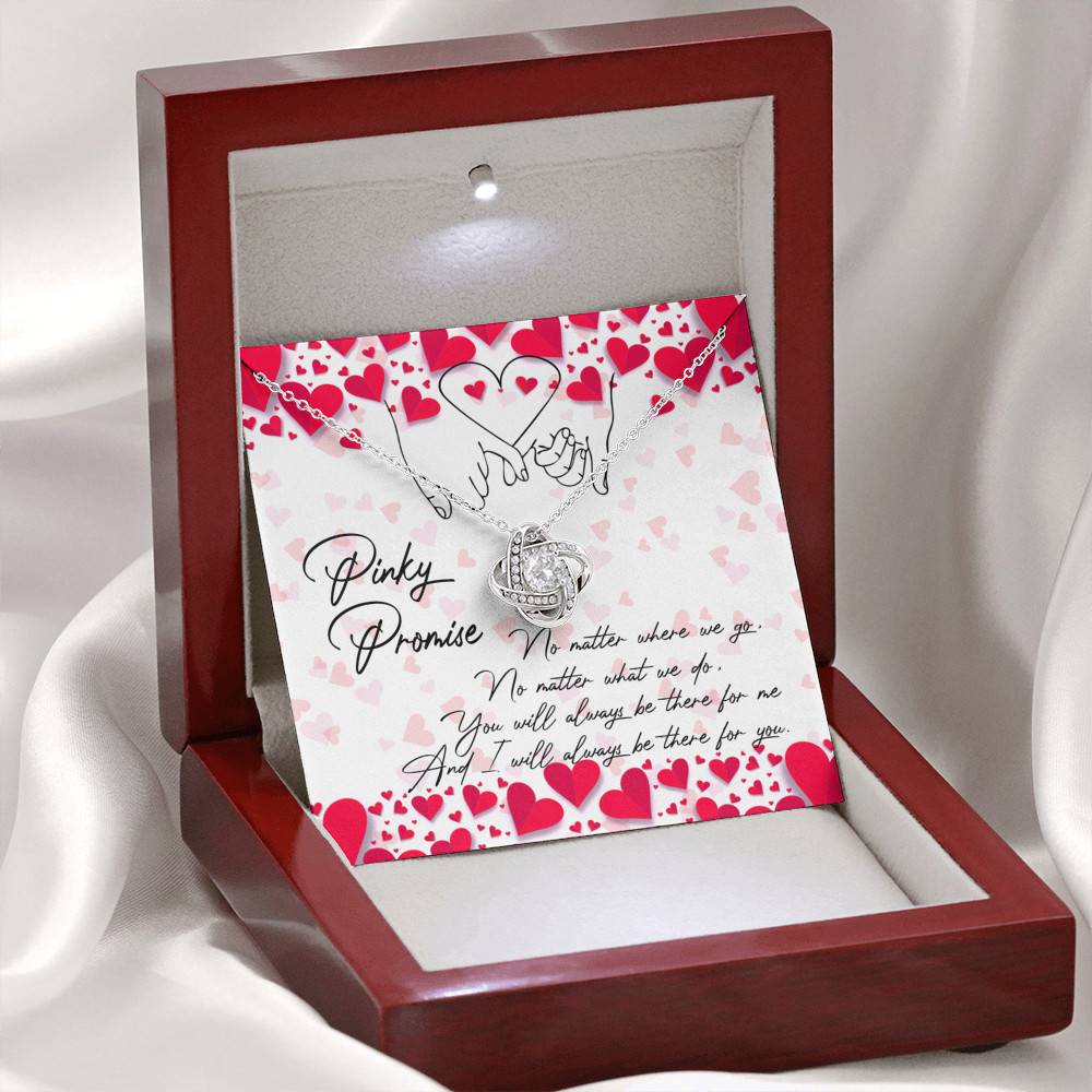 Pinky Promise I Will Always Be There For You Love Knot Necklace - Friendship Distance Gifts Pinky Promise I Will Always Be There For You Love Knot Necklace - Friendship Distance Gifts