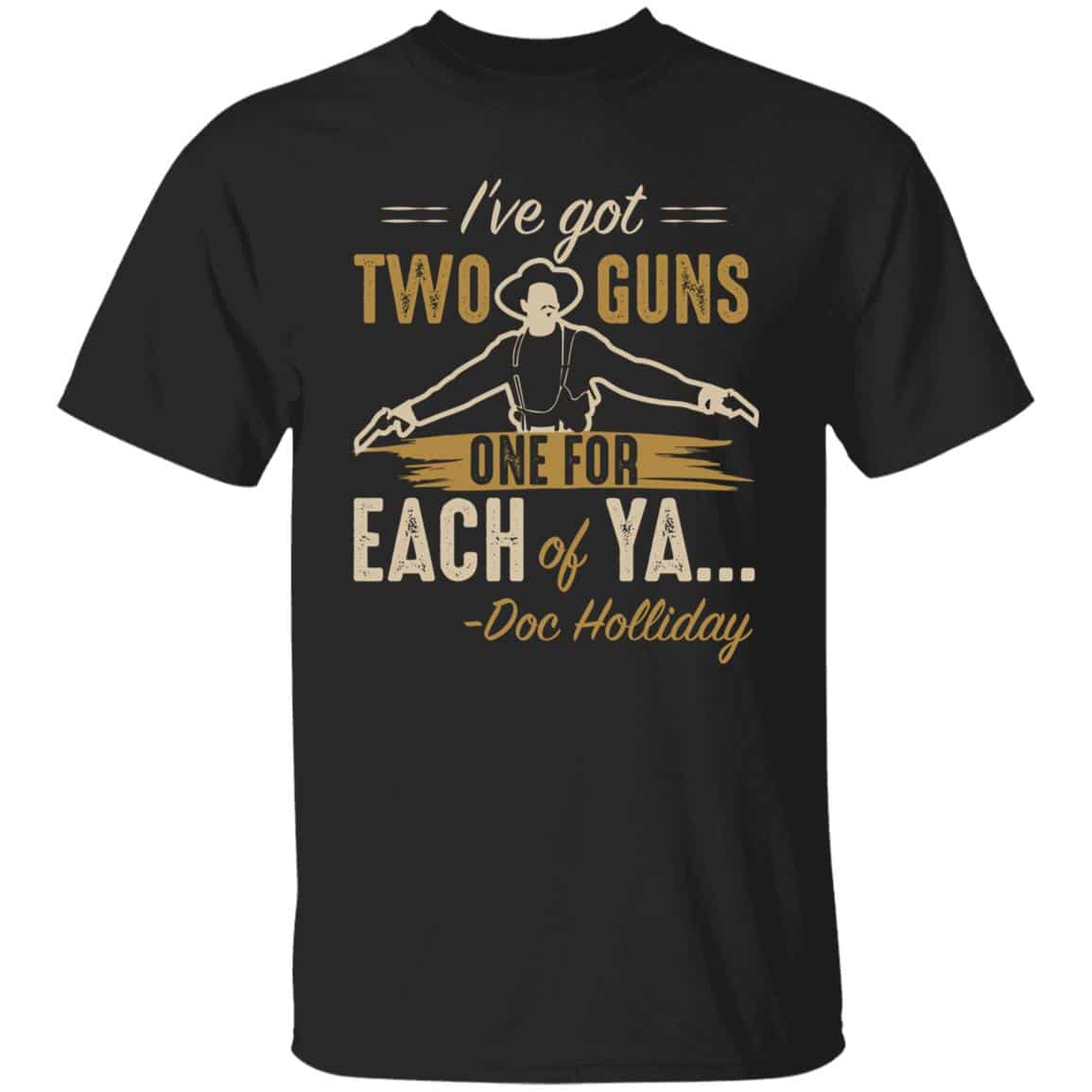 Two Guns Shirt, Black, Unisex T-Shirt