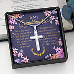 To My Granddaughter Wear This Cross Close to Your Heart I Will Always Be With You Artisan Crafted Cross Necklace To My Granddaughter Wear This Cross Close to Your Heart I Will Always Be With You Artisan Crafted Cross Necklace