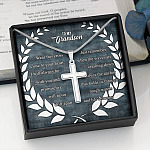 To My Grandson Wear This Cross Close to Your Heart I Will Always Be With You Artisan Crafted Cross Necklace To My Grandson Wear This Cross Close to Your Heart I Will Always Be With You Artisan Crafted Cross Necklace