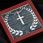 To My Grandson Wear This Cross Close to Your Heart I Will Always Be With You Artisan Crafted Cross Necklace To My Grandson Wear This Cross Close to Your Heart I Will Always Be With You Artisan Crafted Cross Necklace