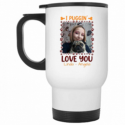 14 oz. White Travel Mug