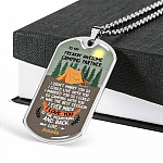 Personalized To My Freakin' Awesome Camping Partner I Love You To The Mountains And Back Dog Tag Pendant Necklace Personalized To My Freakin' Awesome Camping Partner I Love You To The Mountains And Back Dog Tag Pendant Necklace