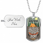 Personalized To My Freakin' Awesome Camping Partner I Love You To The Mountains And Back Dog Tag Pendant Necklace Personalized To My Freakin' Awesome Camping Partner I Love You To The Mountains And Back Dog Tag Pendant Necklace