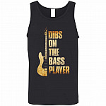 Dibs on The Bass Player Cotton Tank Top Tee - Ladies Racerback Tank