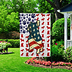 8VT. French Bulldog 4th Of July Garden Flag Mockup 2