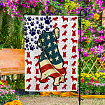8VT. French Bulldog 4th Of July Garden Flag Mockup 4